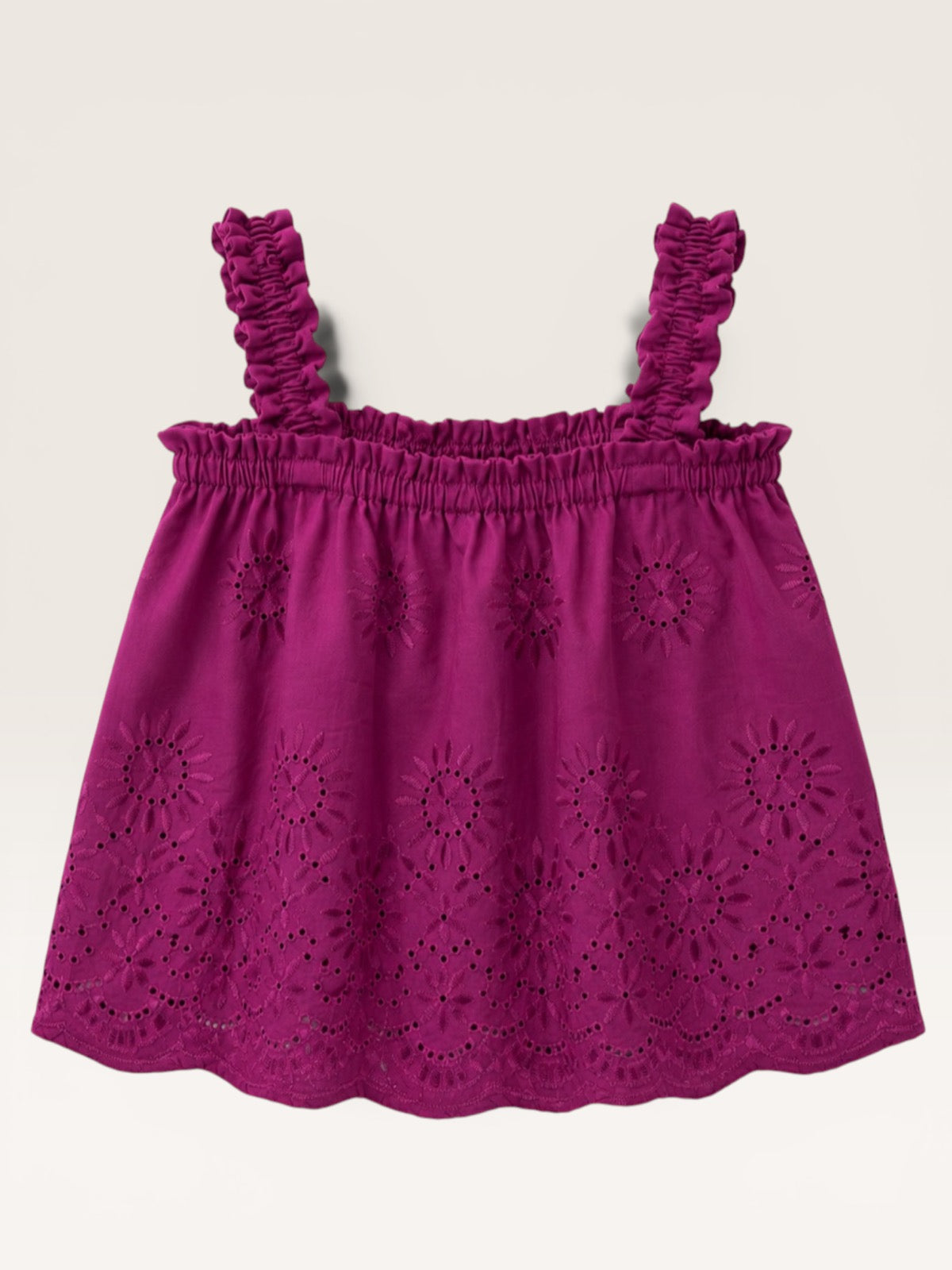 Pambahaymnl Eyelet Gathered Top