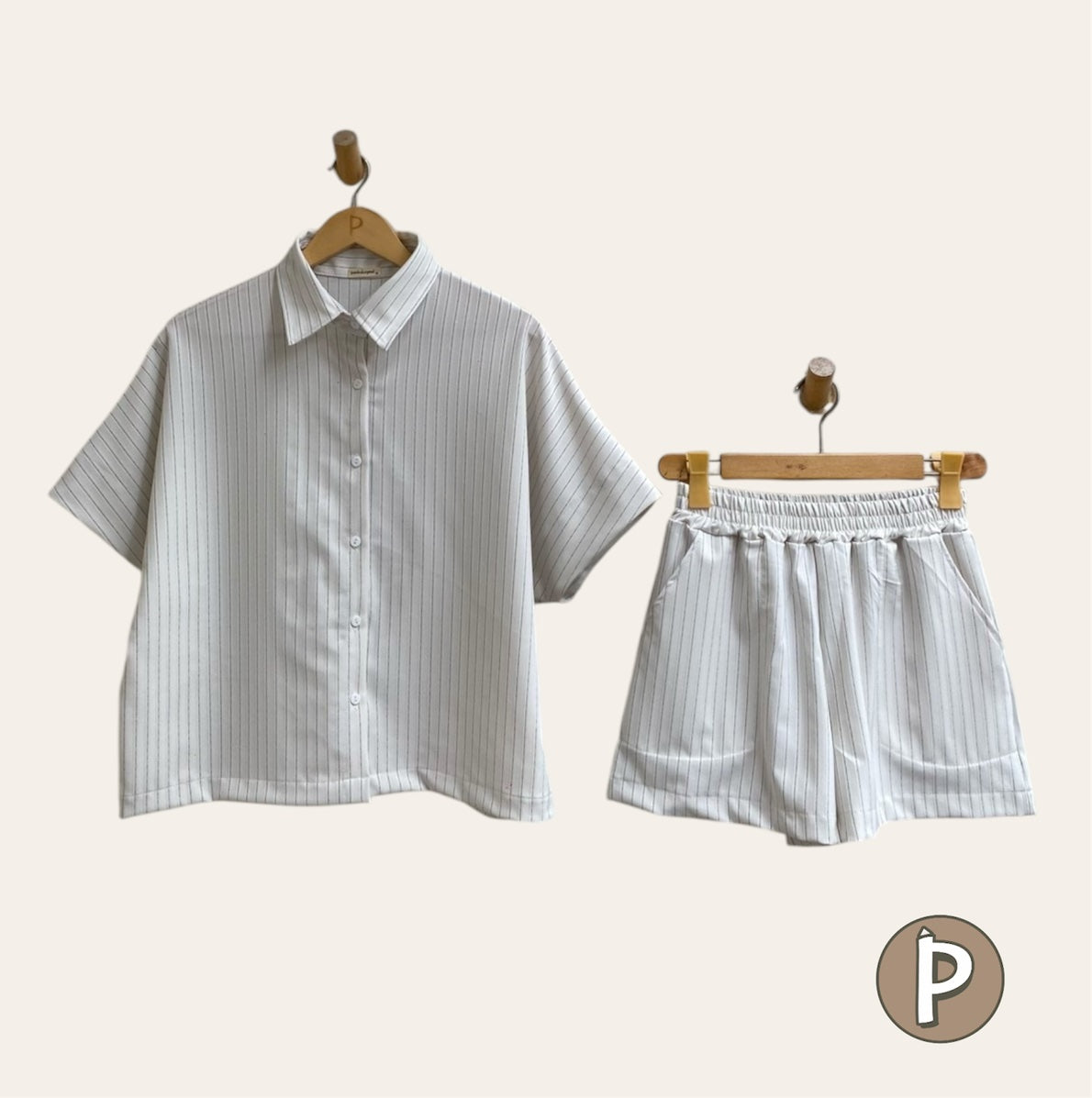Pambahaymnl Batwing Buttoned Set