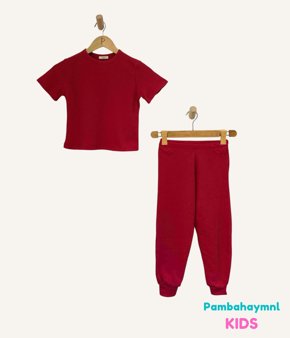 Pambahaymnl Kids Waffle Pjs Set (unisex)