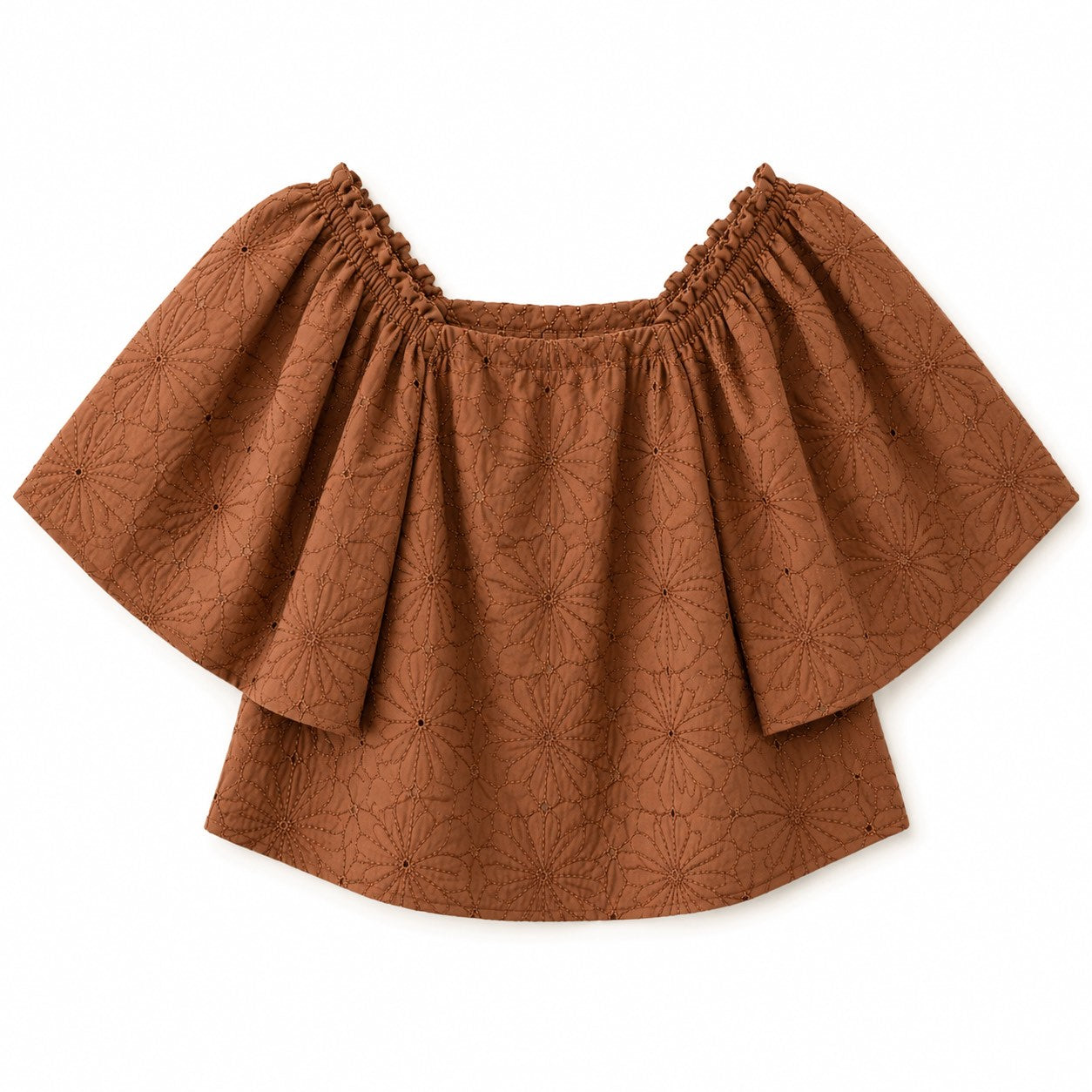 Pambahaymnl Eyelet Puff Top