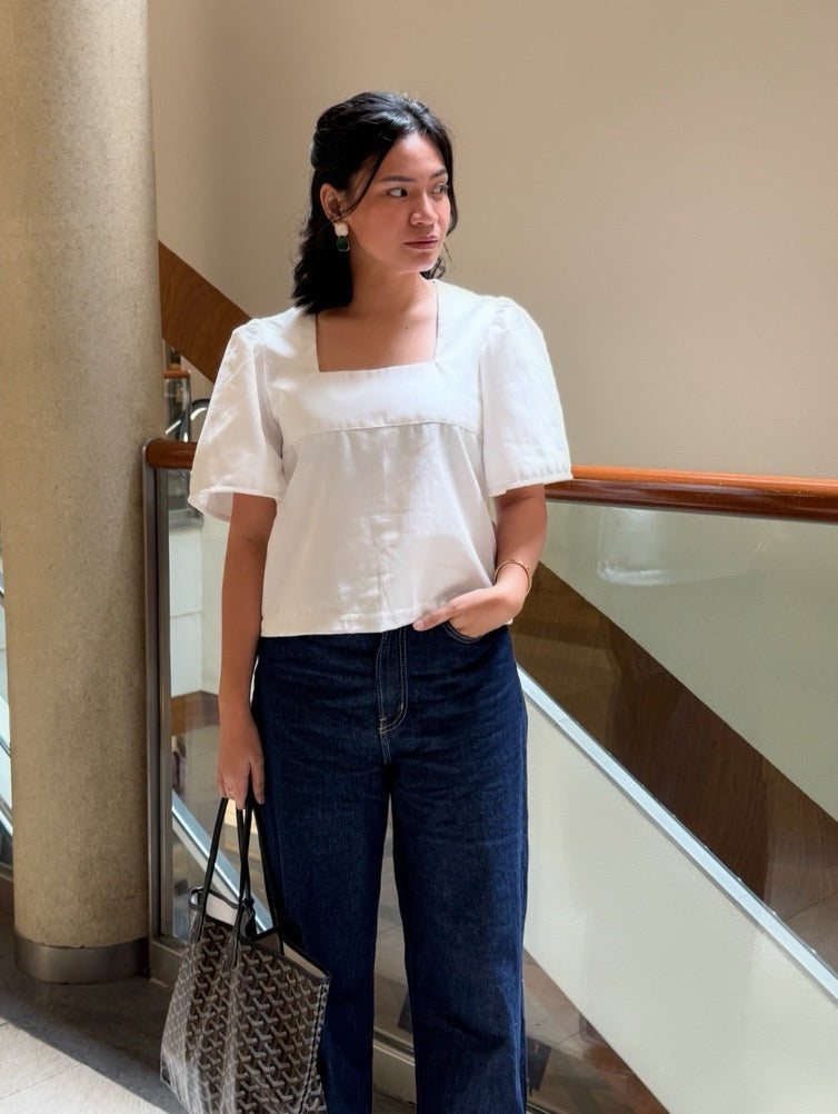 Pambahaymnl Square Neck Filipiniana Top