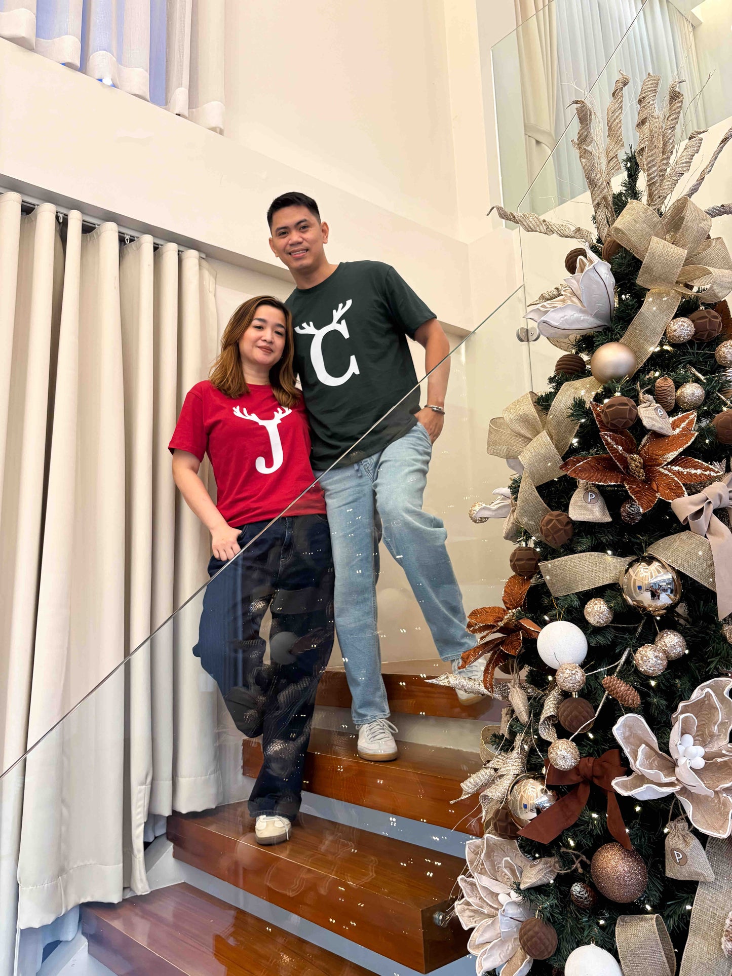 Pambahaymnl Family Monogram Christmas Tee