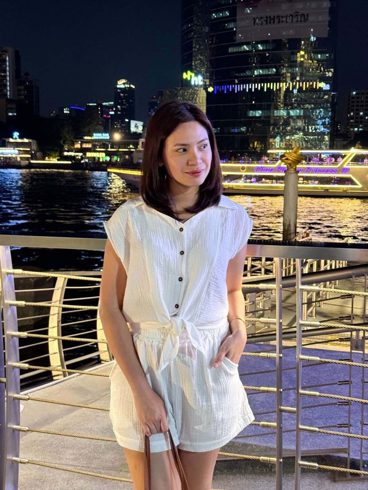Pambahaymnl Tie Front Double Gauze Linen Set