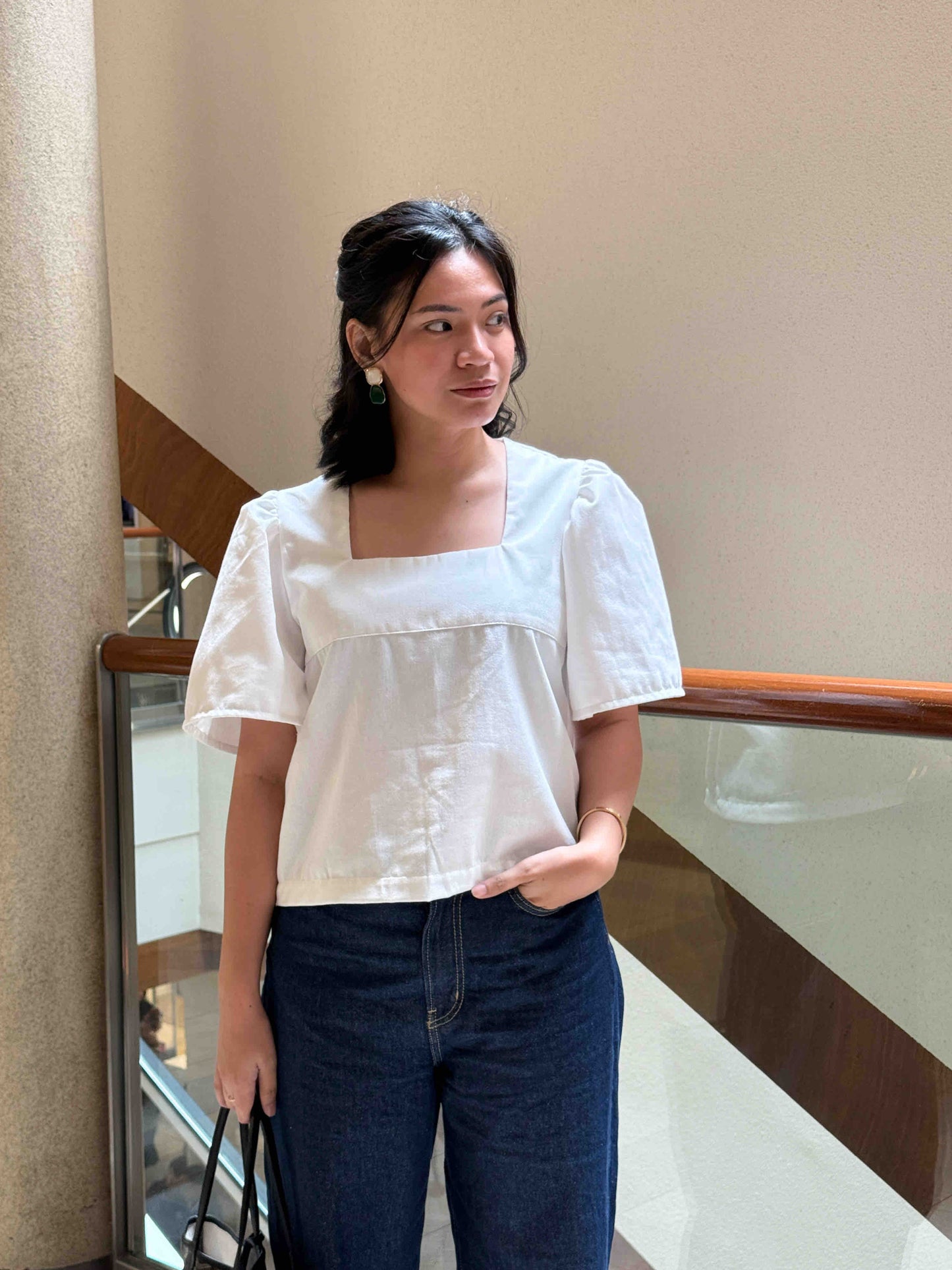 Pambahaymnl Square Neck Filipiniana Top