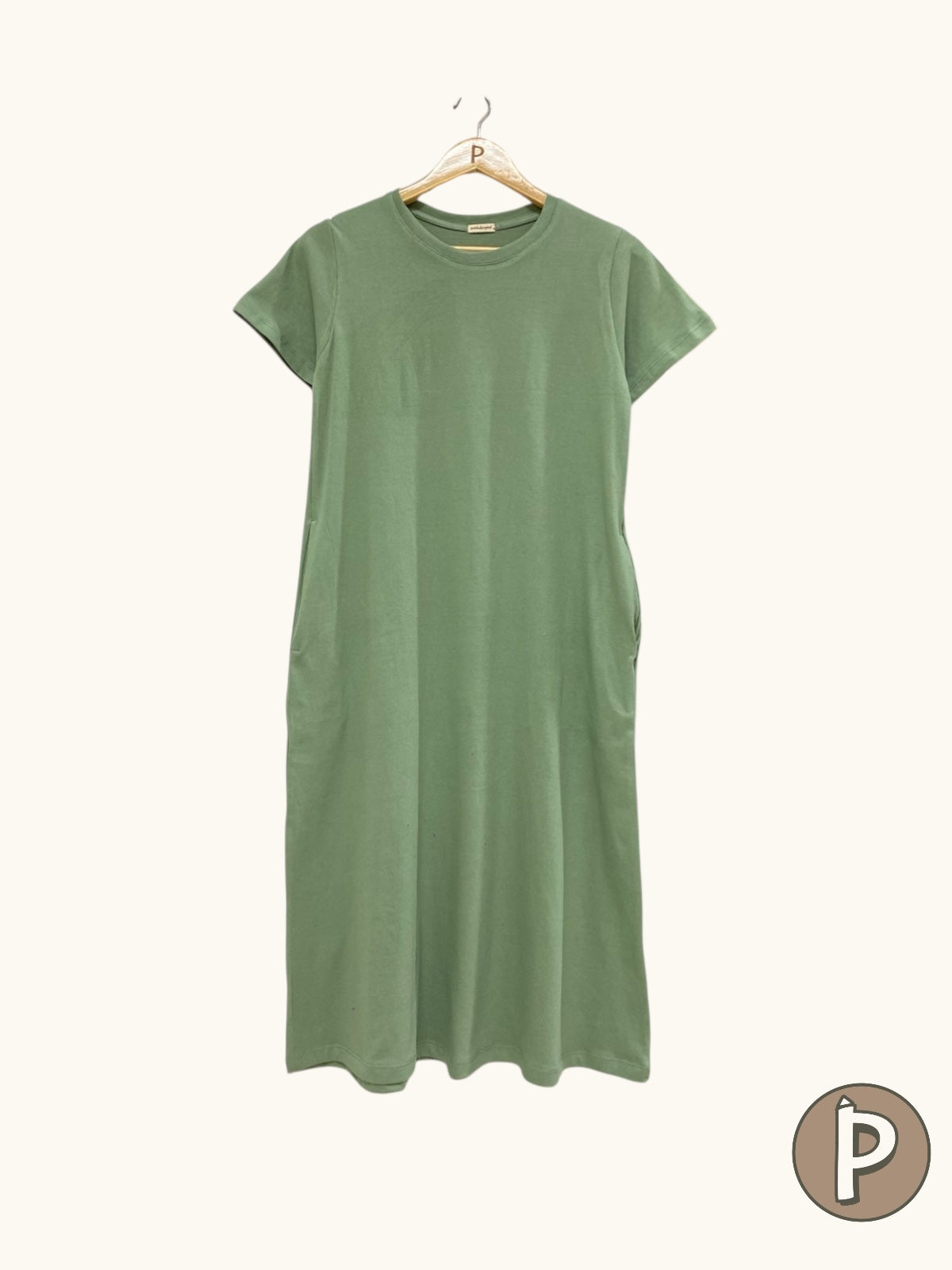 Pambahaymnl Cotton Short Sleeve A- Line Dress