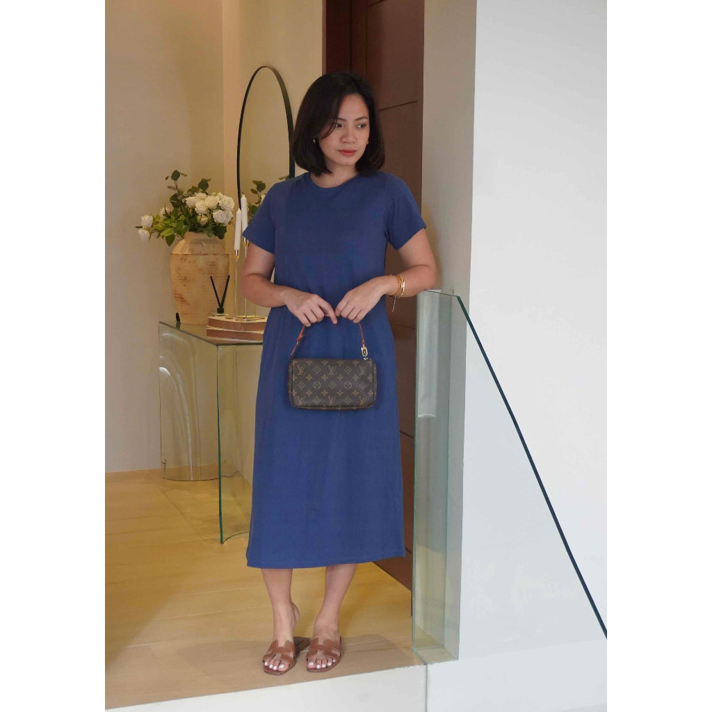 Pambahaymnl Cotton Short Sleeve A- Line Dress