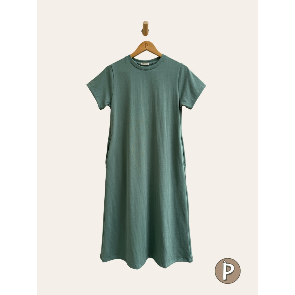 Pambahaymnl Cotton Short Sleeve A- Line Dress