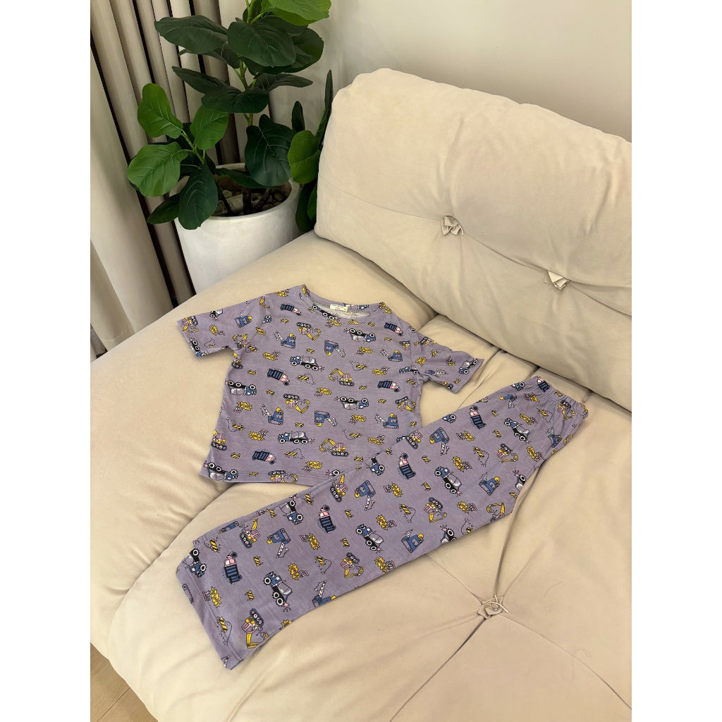 Pambahaymnl Kids Cotton Printed Pjs Lounge Set