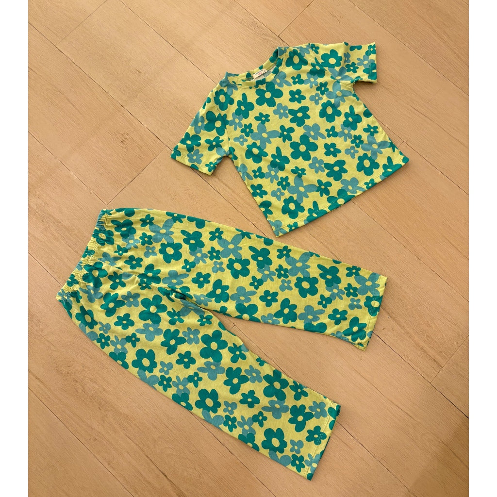 Pambahaymnl Kids Cotton Printed Pjs Lounge Set