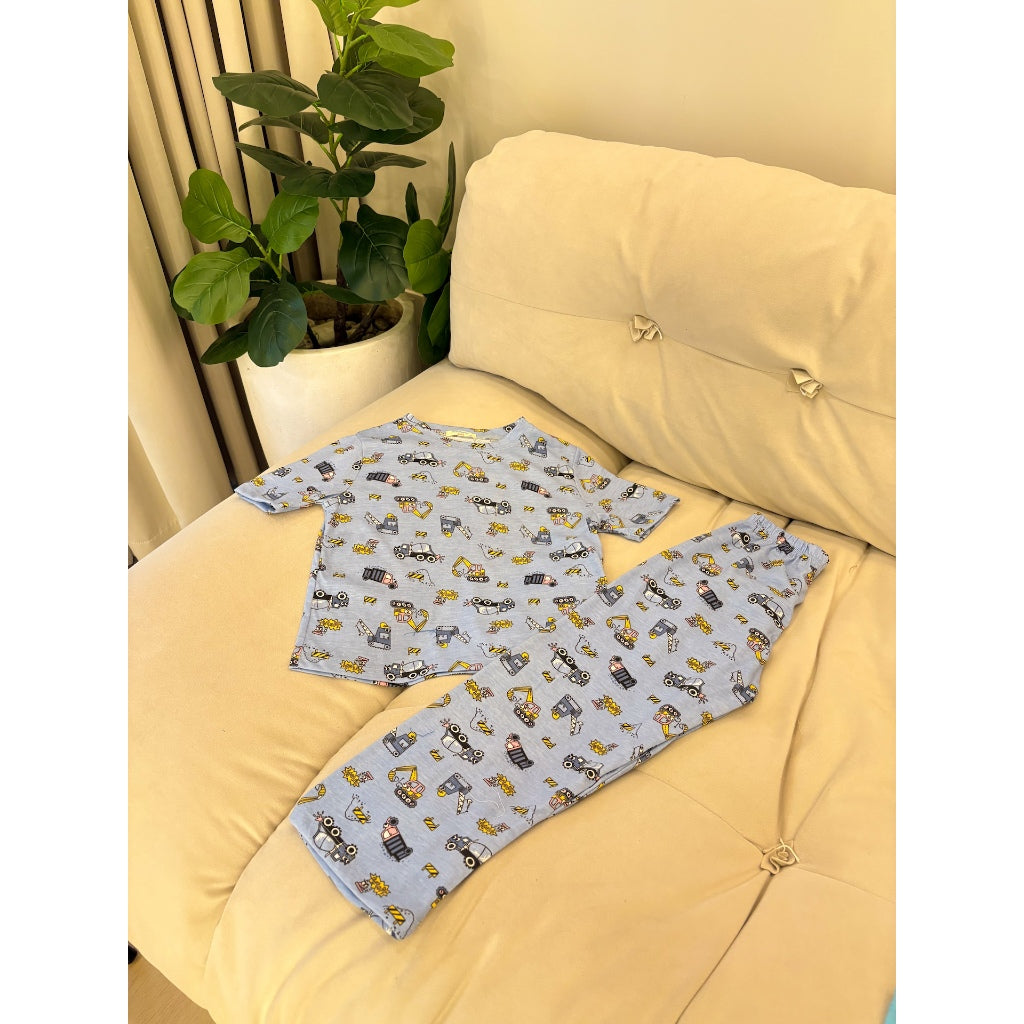 Pambahaymnl Kids Cotton Printed Pjs Lounge Set