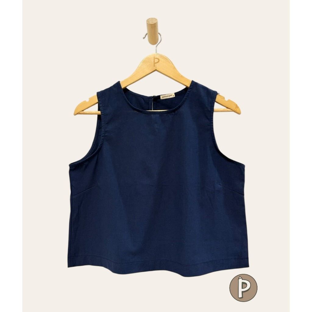 Pambahaymnl Sleeveless Linen Top