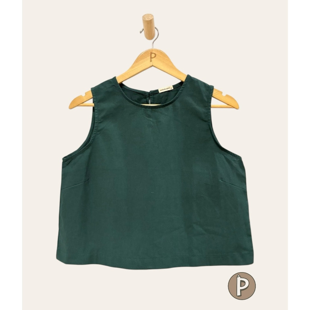 Pambahaymnl Sleeveless Linen Top
