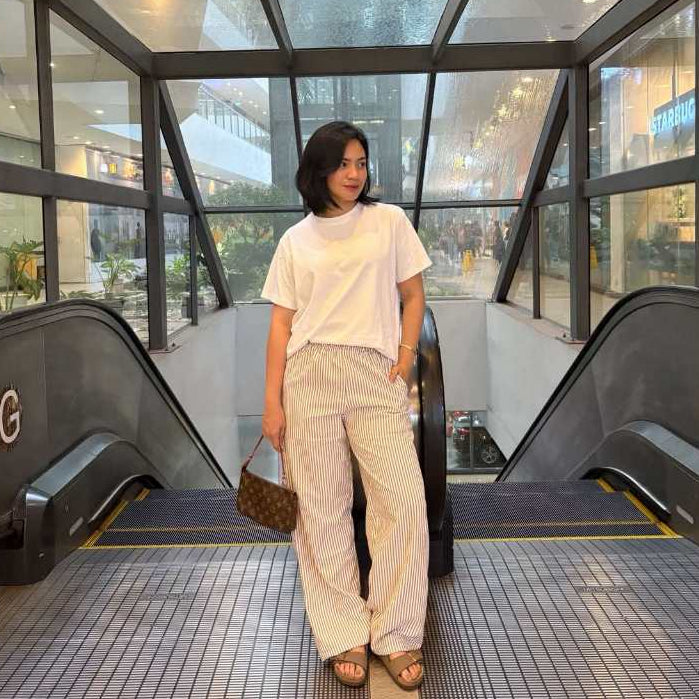 Pambahaymnl Stripes Oxford Straight Pants