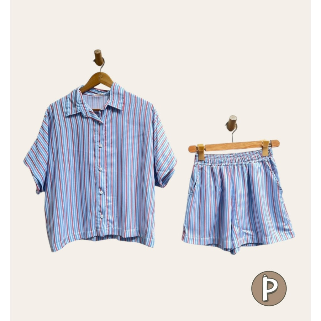 Pambahaymnl Batwing Buttoned Set