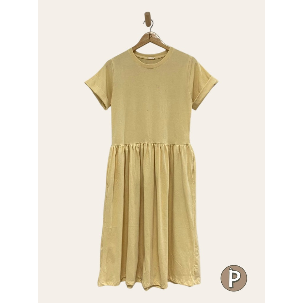 Pambahaymnl Shirred Midi Dress