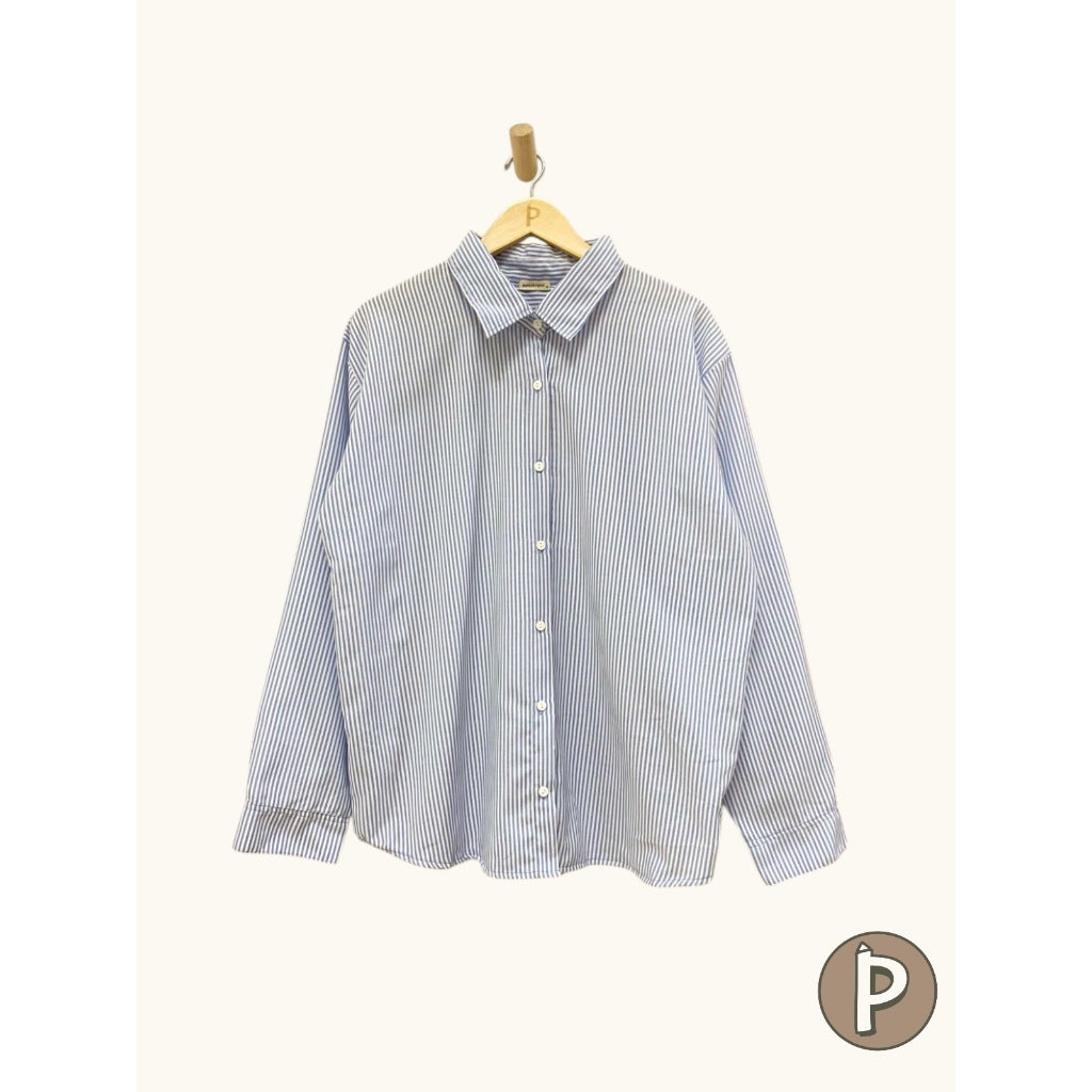 Pambahaymnl Oxford Polo Stripes Long Sleeve