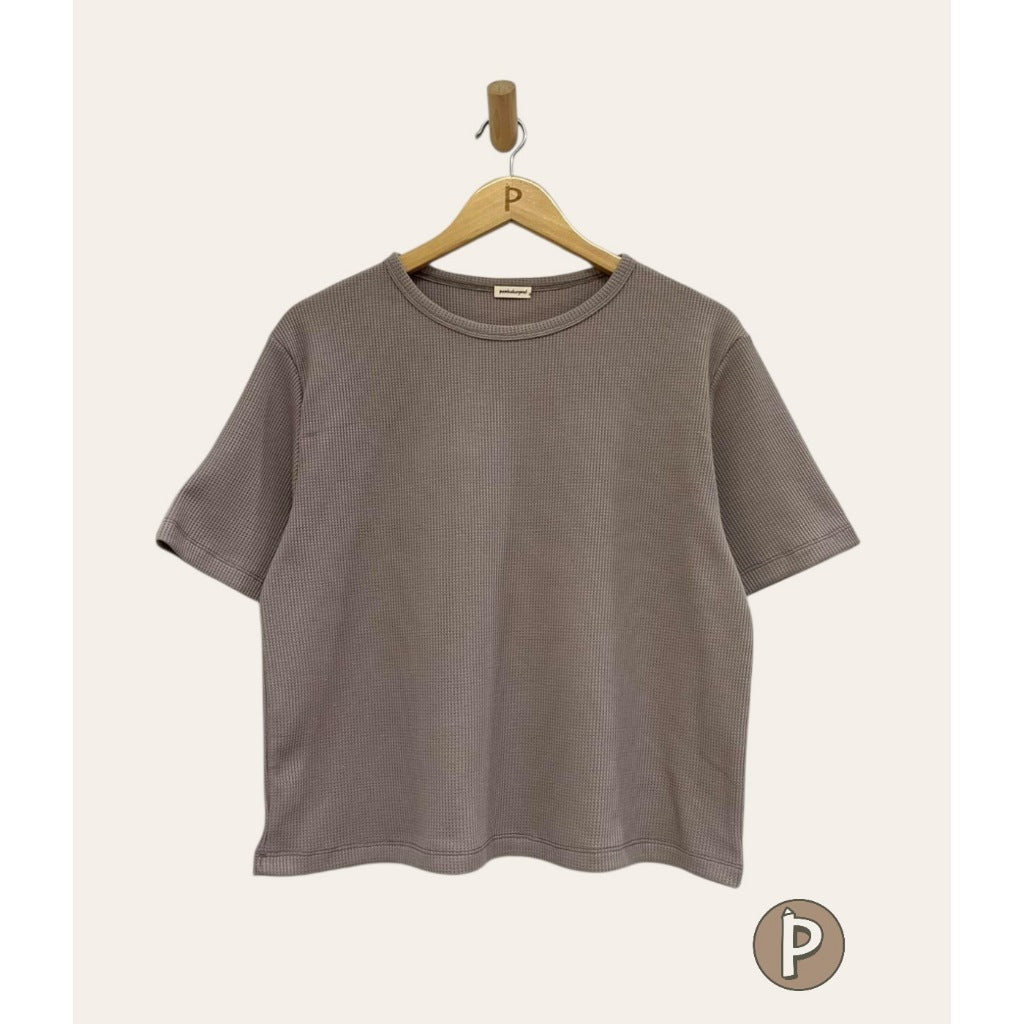 Pambahaymnl Waffle Knit Boxy Top