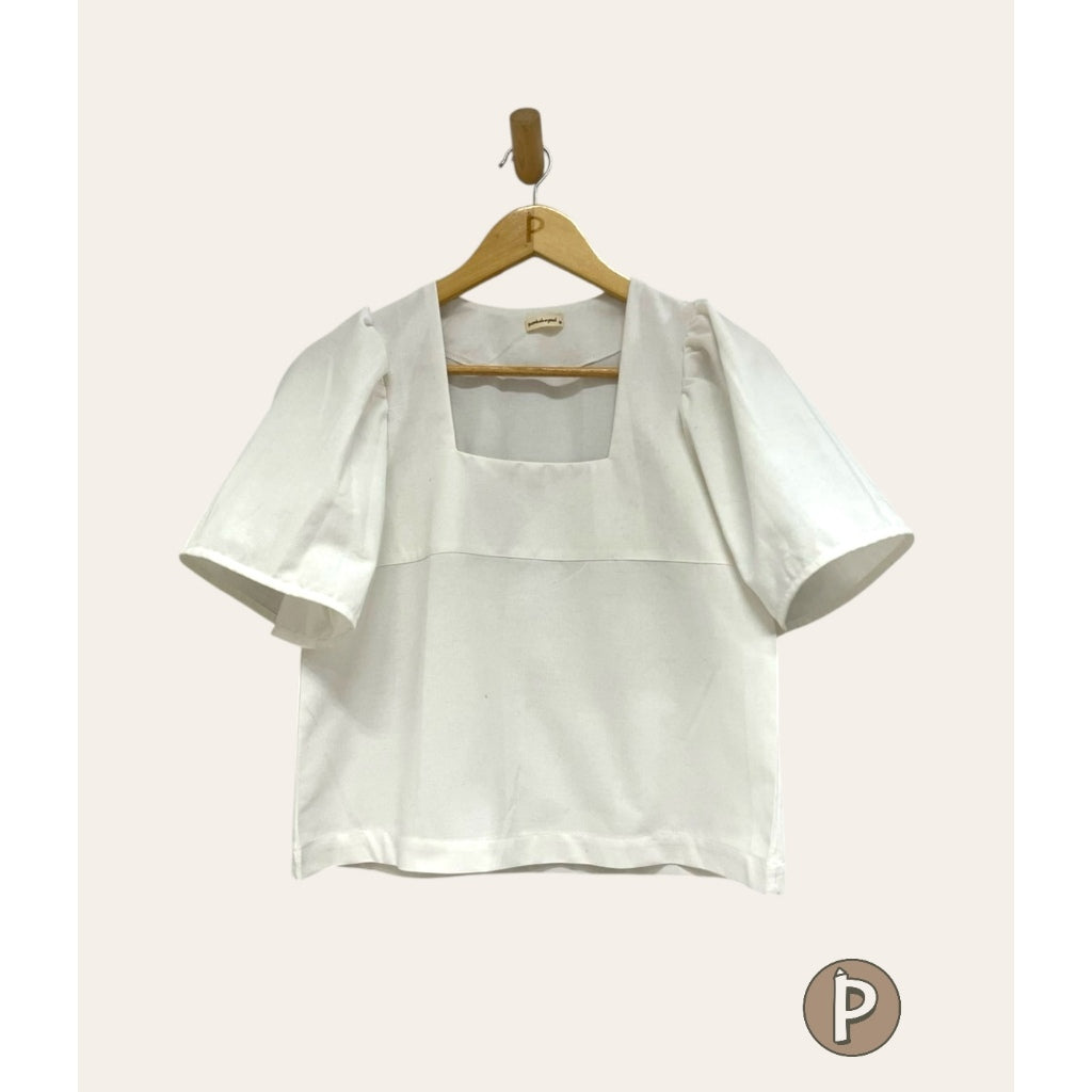 Pambahaymnl Square Neck Filipiniana Top