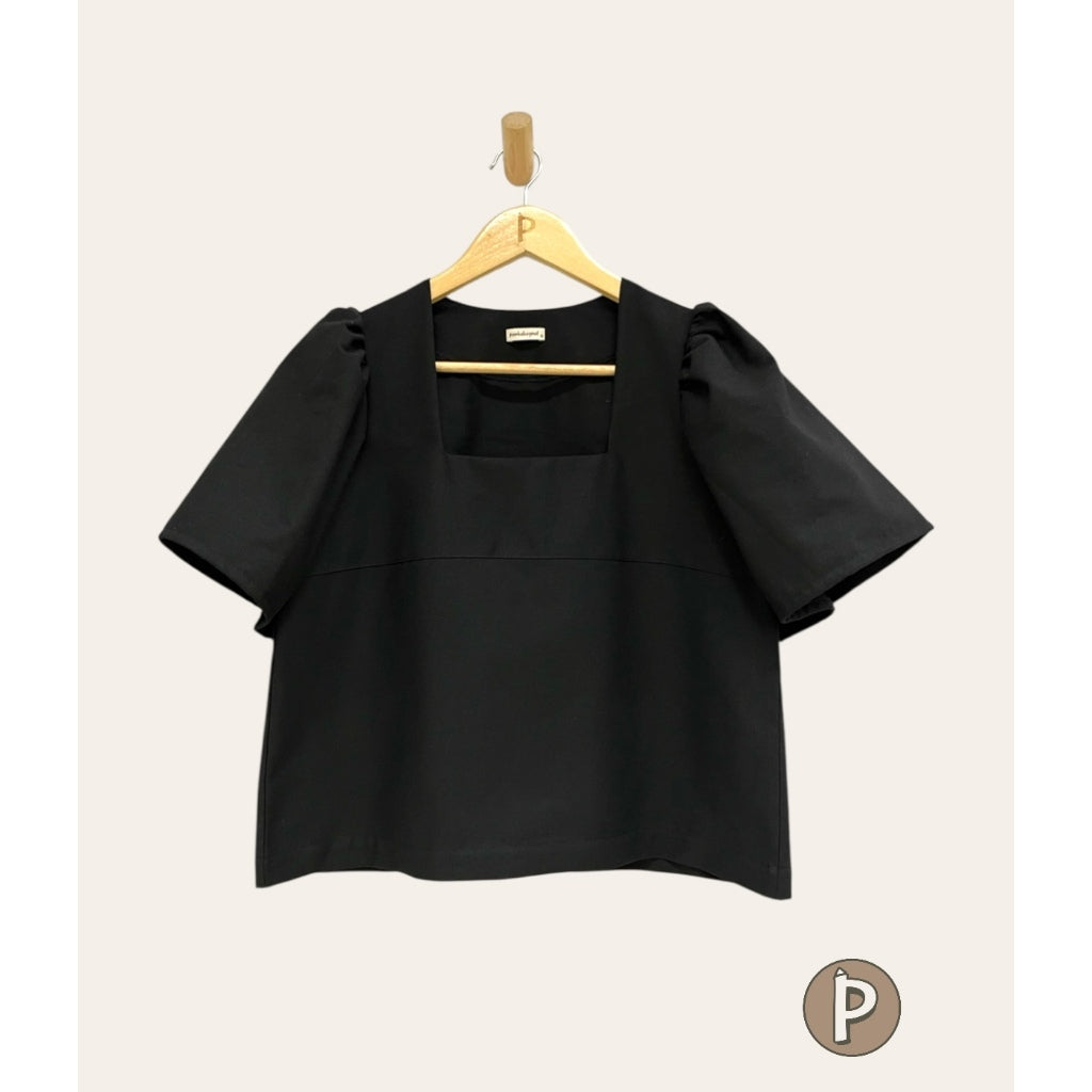 Pambahaymnl Square Neck Filipiniana Top