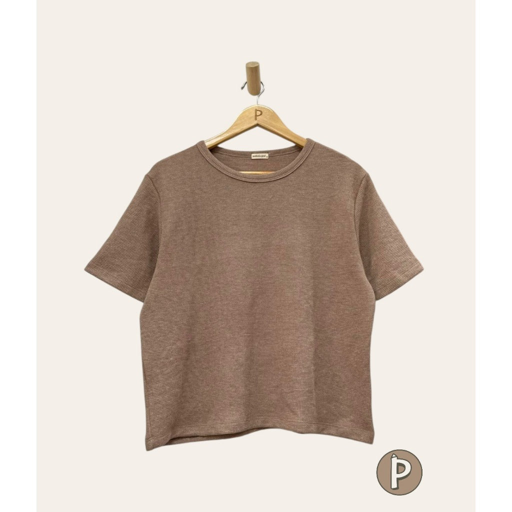 Pambahaymnl Waffle Knit Boxy Top