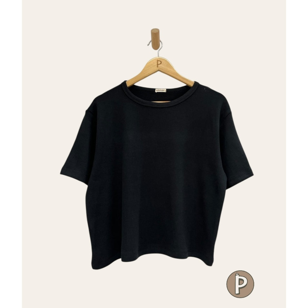 Pambahaymnl Waffle Knit Boxy Top