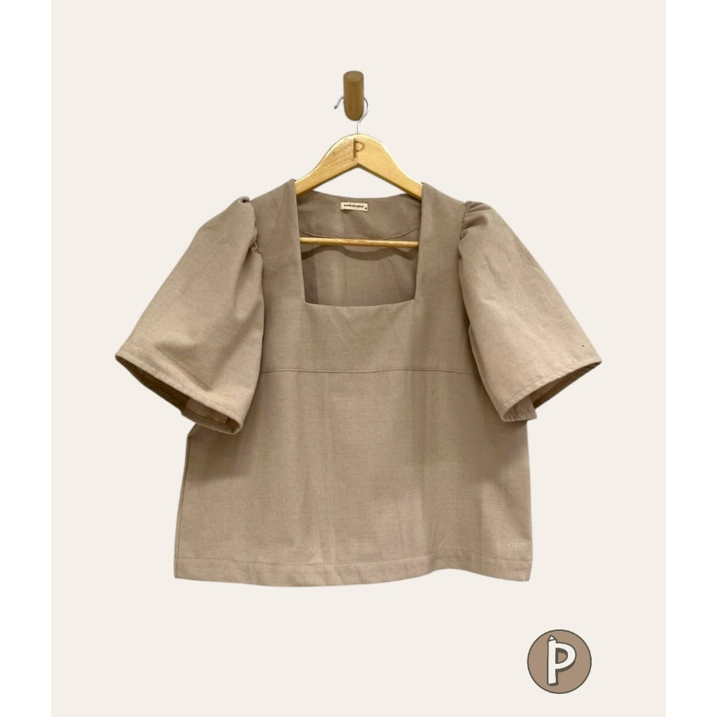 Pambahaymnl Square Neck Filipiniana Top