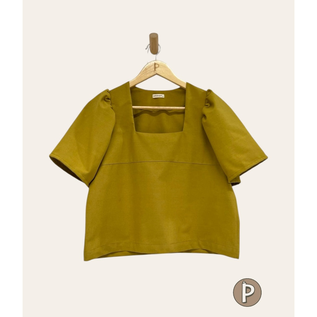 Pambahaymnl Square Neck Filipiniana Top