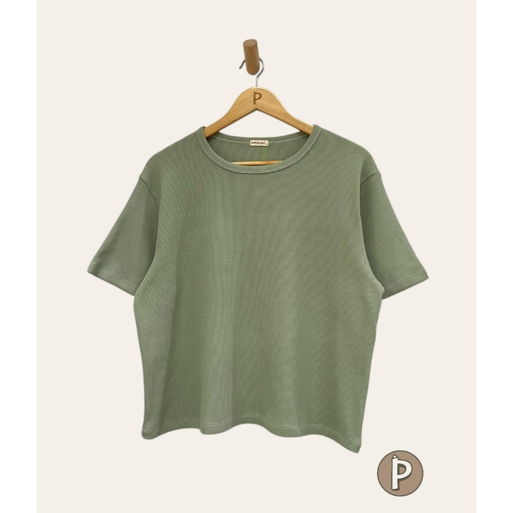 Pambahaymnl Waffle Knit Boxy Top