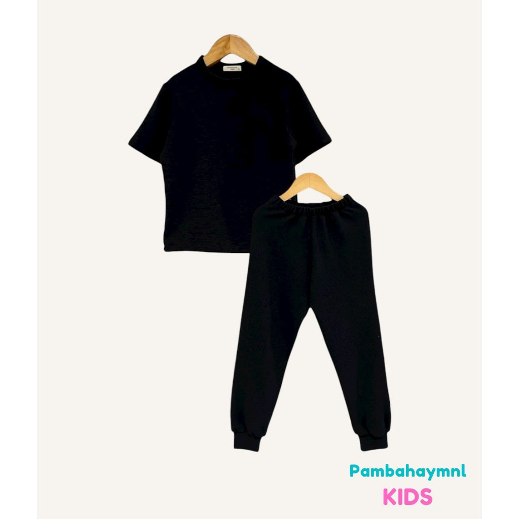 Pambahaymnl Kids Waffle Pjs Set (unisex)