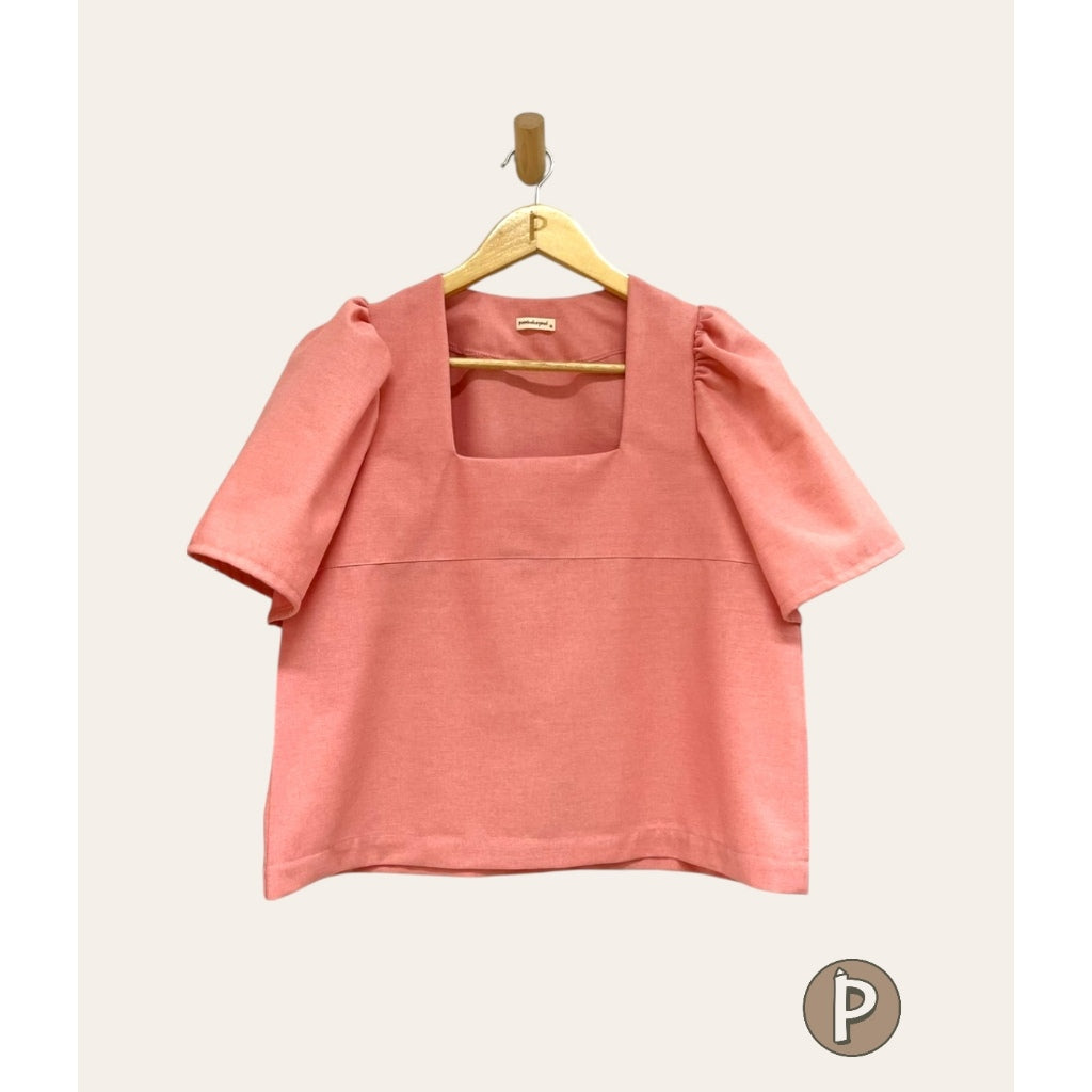 Pambahaymnl Square Neck Filipiniana Top
