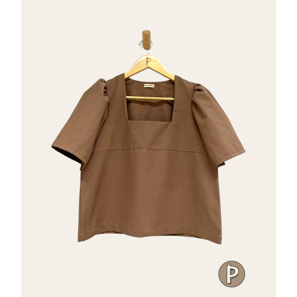 Pambahaymnl Square Neck Filipiniana Top