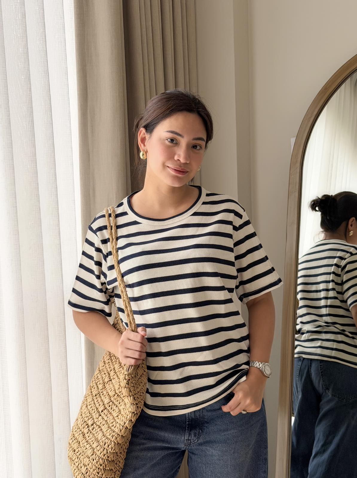 Pambahaymnl Waffle Stripes Top