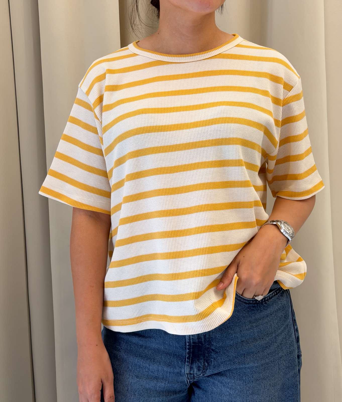 Pambahaymnl Waffle Stripes Top
