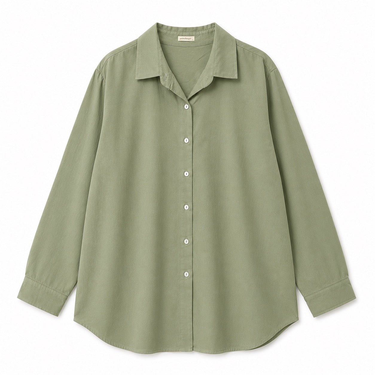 Pambahaymnl Linen Polo Longsleeve Top