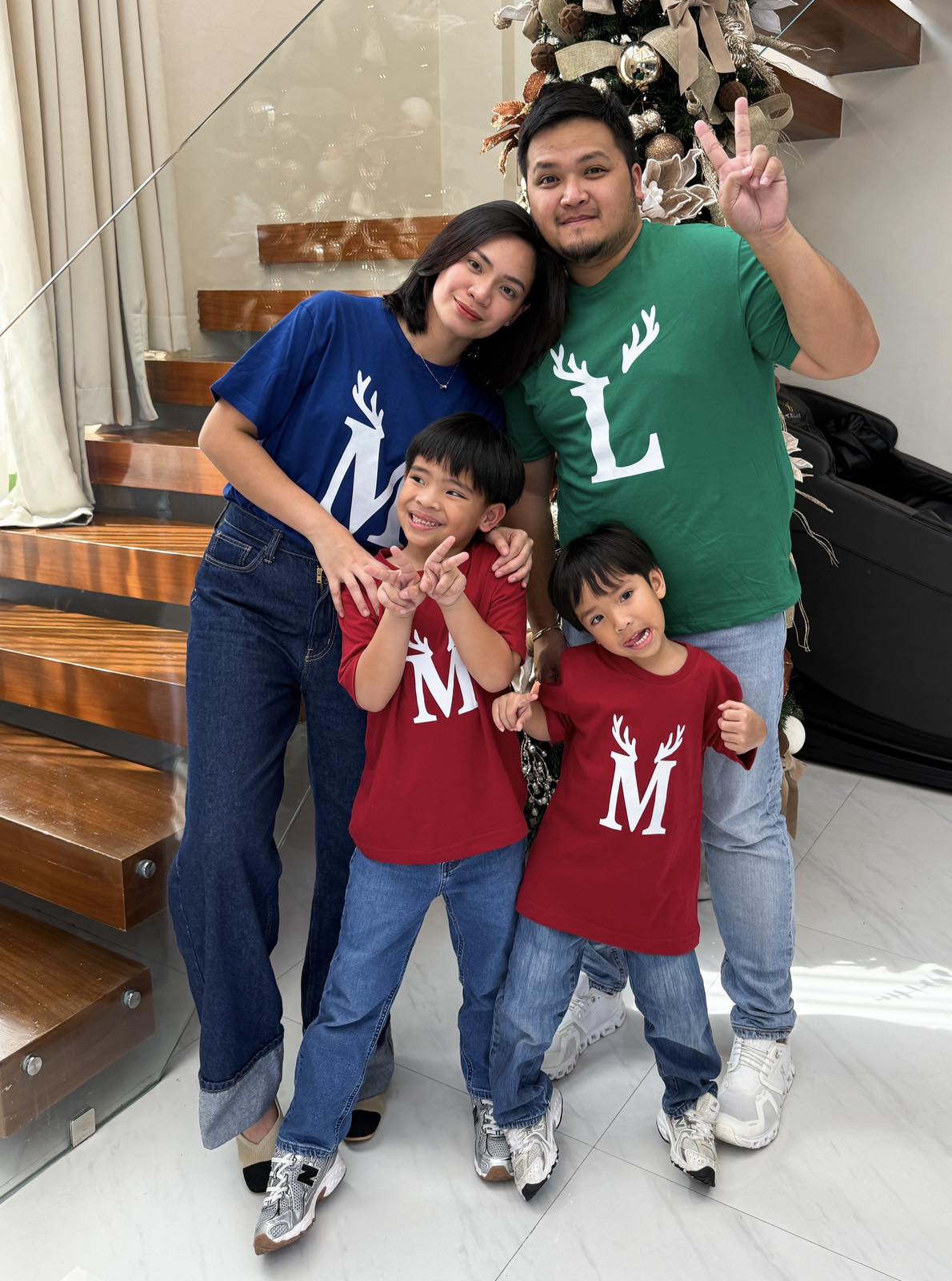 Pambahaymnl Family Monogram Christmas Tee