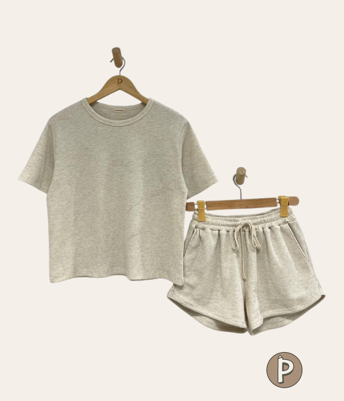 Pambahaymnl Waffle Knit Lounge Set