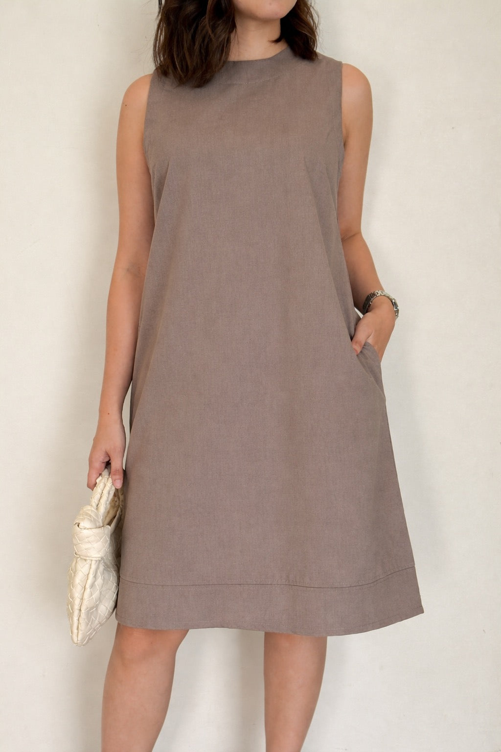 Pambahaymnl Sleeveless Premium Linen Shift Dress