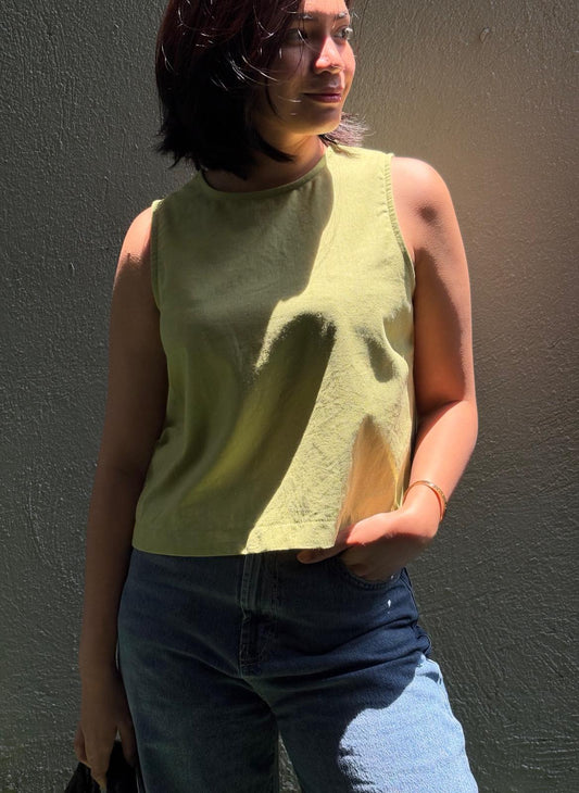 Pambahaymnl Sleeveless Linen Top