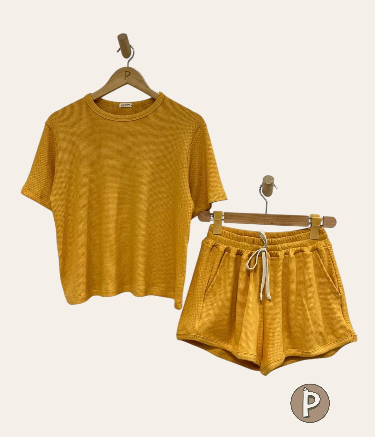 Pambahaymnl Waffle Knit Lounge Set