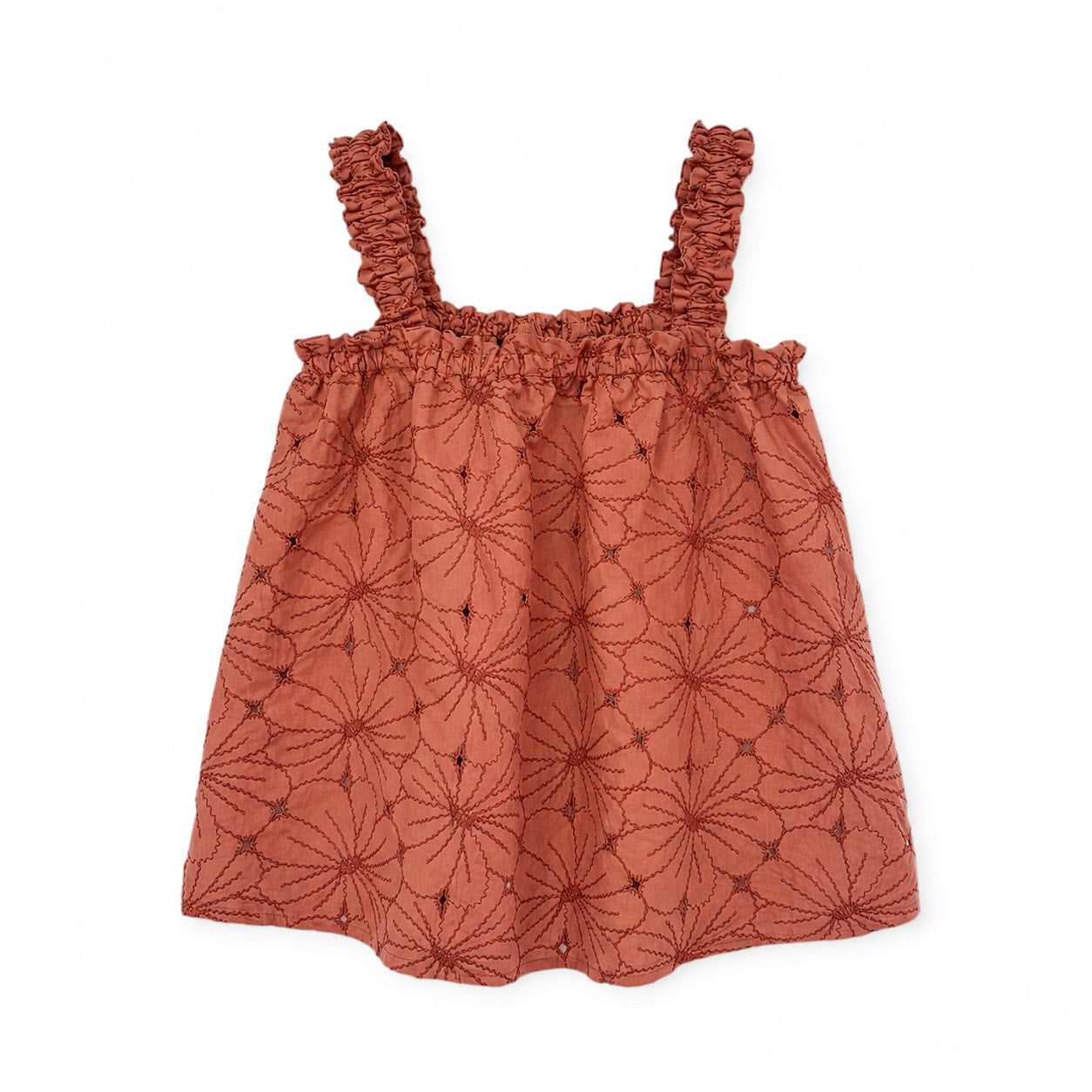Pambahaymnl Eyelet Gathered Top