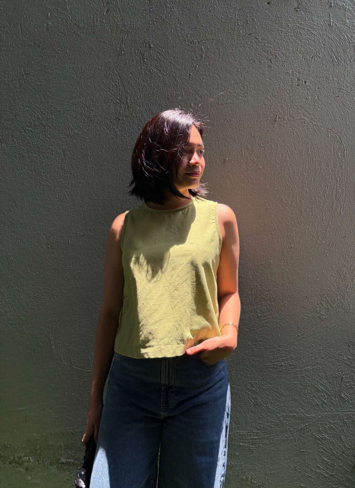 Pambahaymnl Sleeveless Linen Top