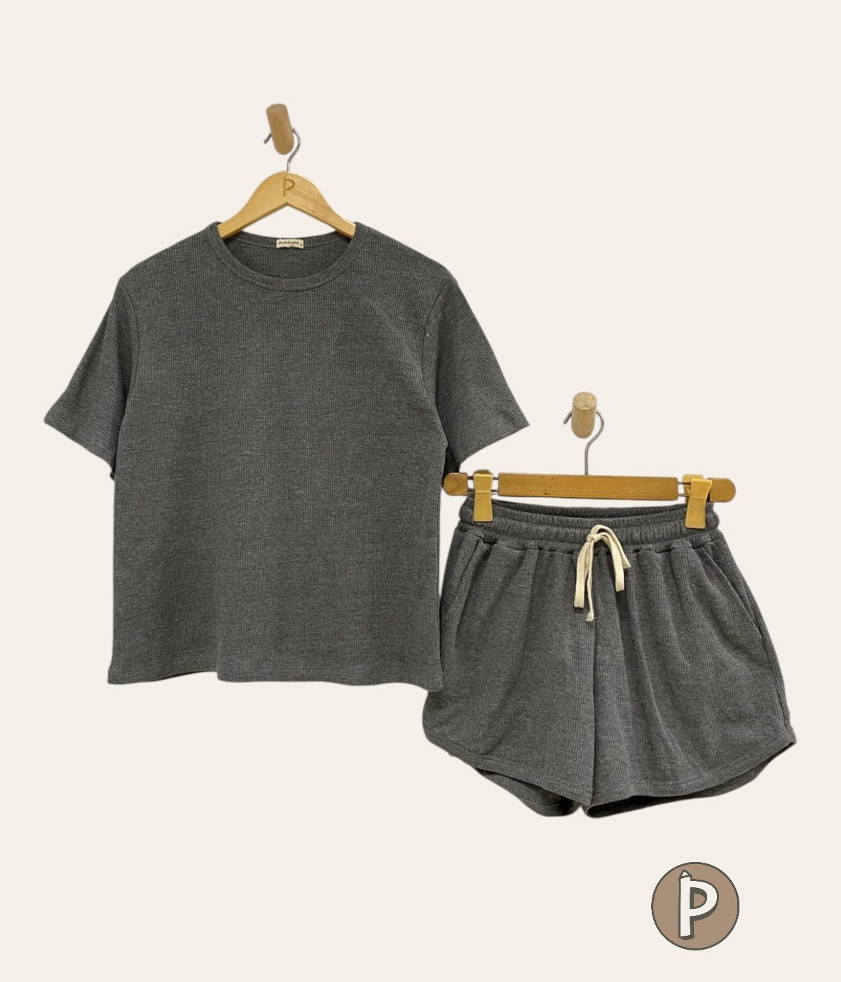 Pambahaymnl Waffle Knit Lounge Set
