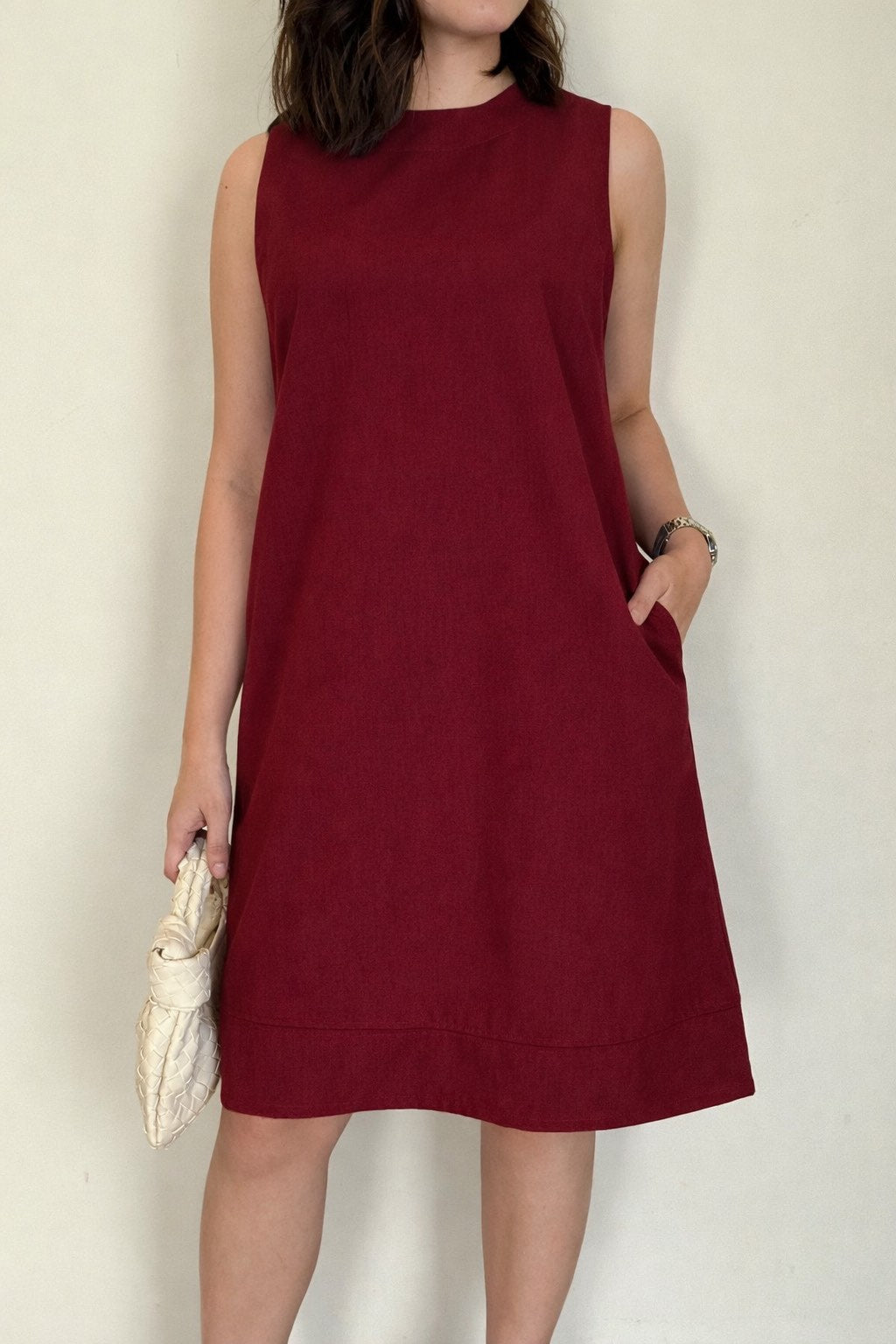 Pambahaymnl Sleeveless Premium Linen Shift Dress