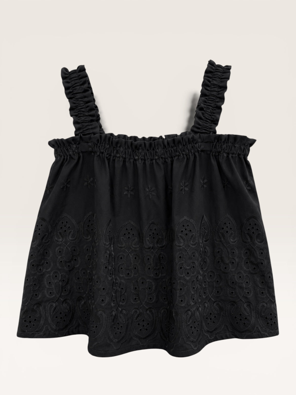 Pambahaymnl Eyelet Gathered Top