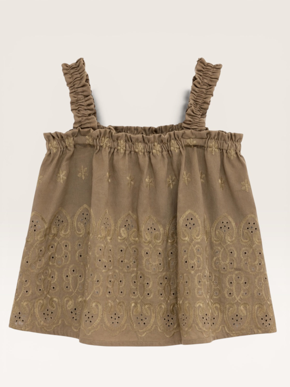 Pambahaymnl Eyelet Gathered Top