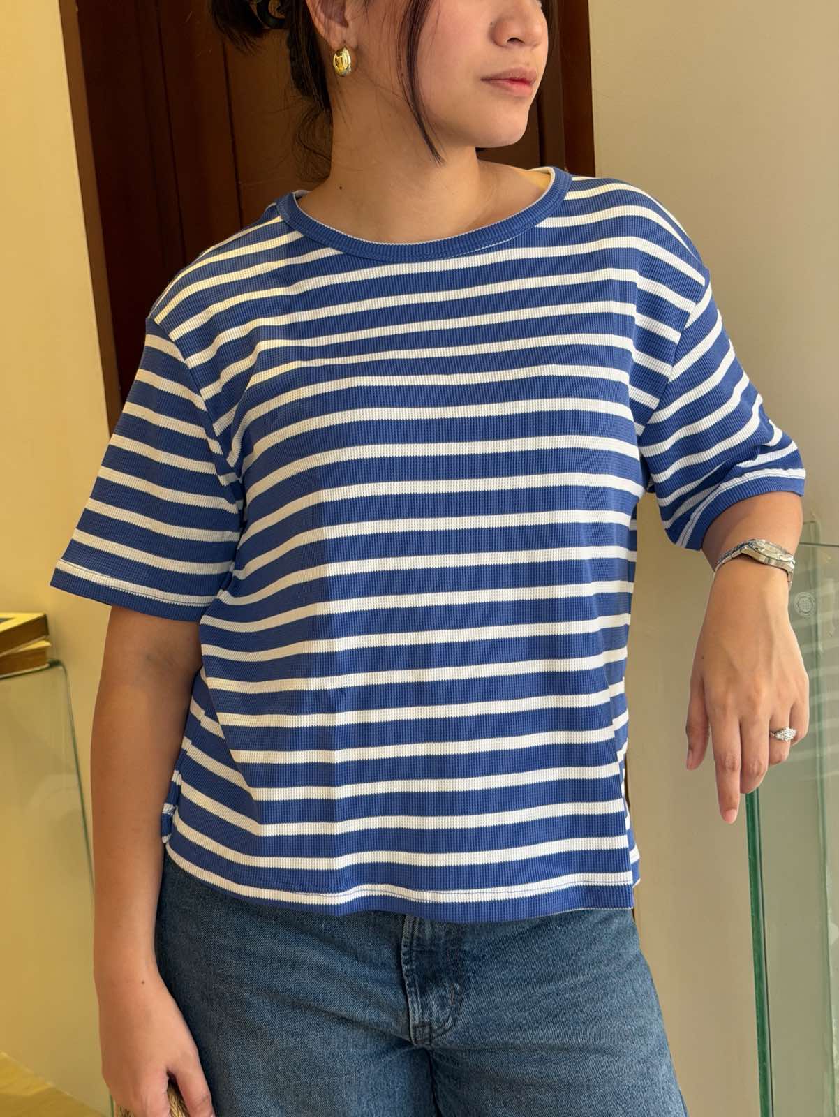 Pambahaymnl Waffle Stripes Top
