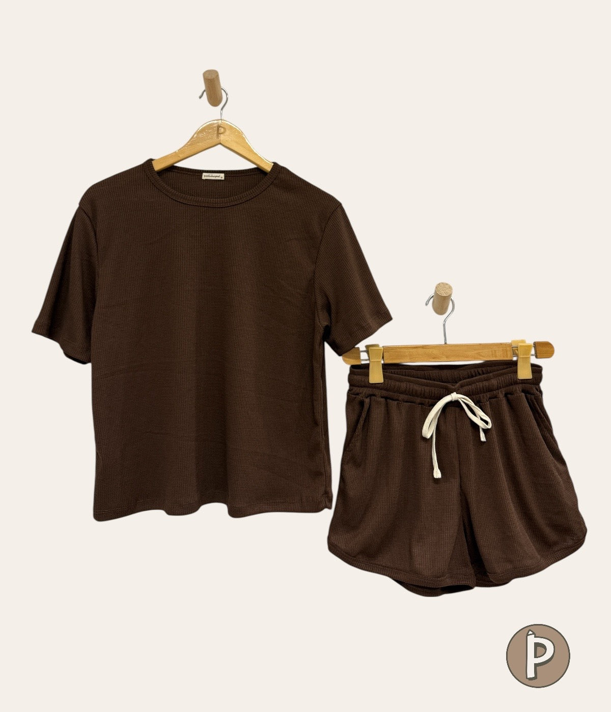 Pambahaymnl Waffle Knit Lounge Set