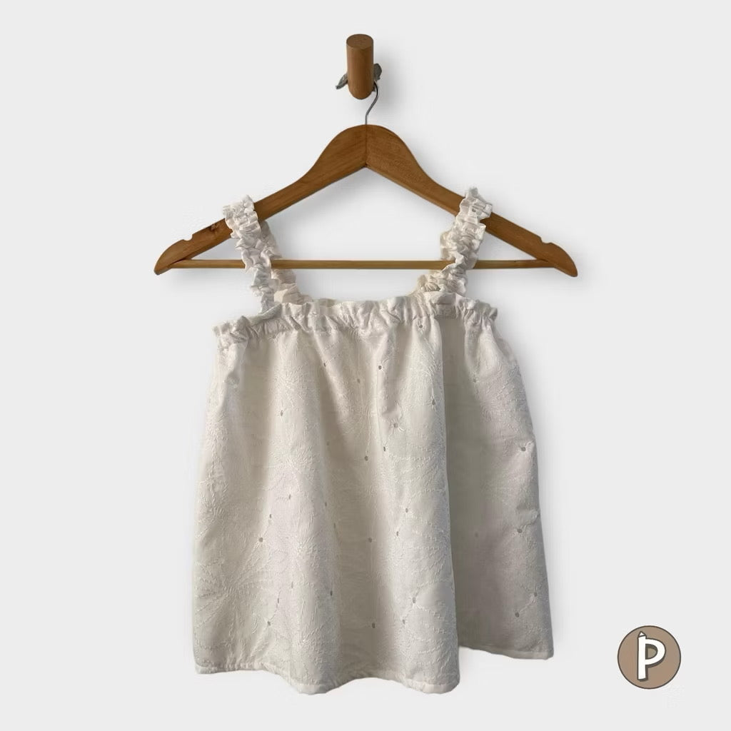 Pambahaymnl Eyelet Gathered Top