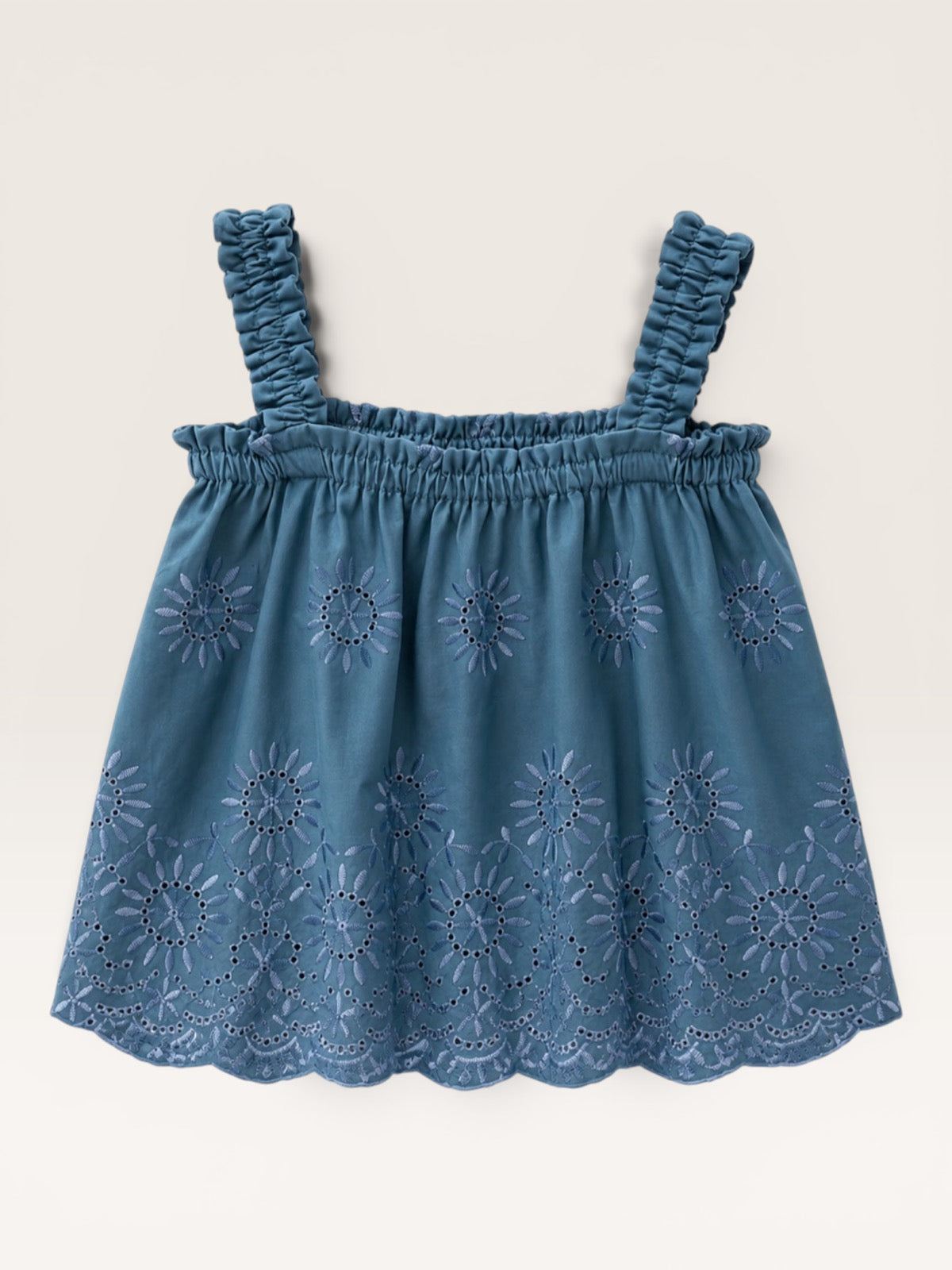 Pambahaymnl Eyelet Gathered Top
