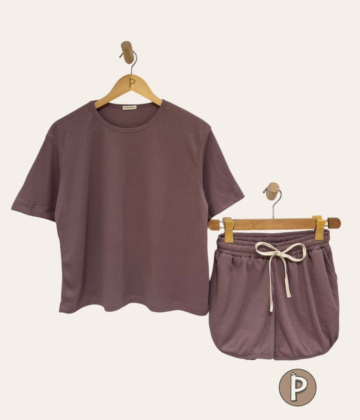 Pambahaymnl Waffle Knit Lounge Set